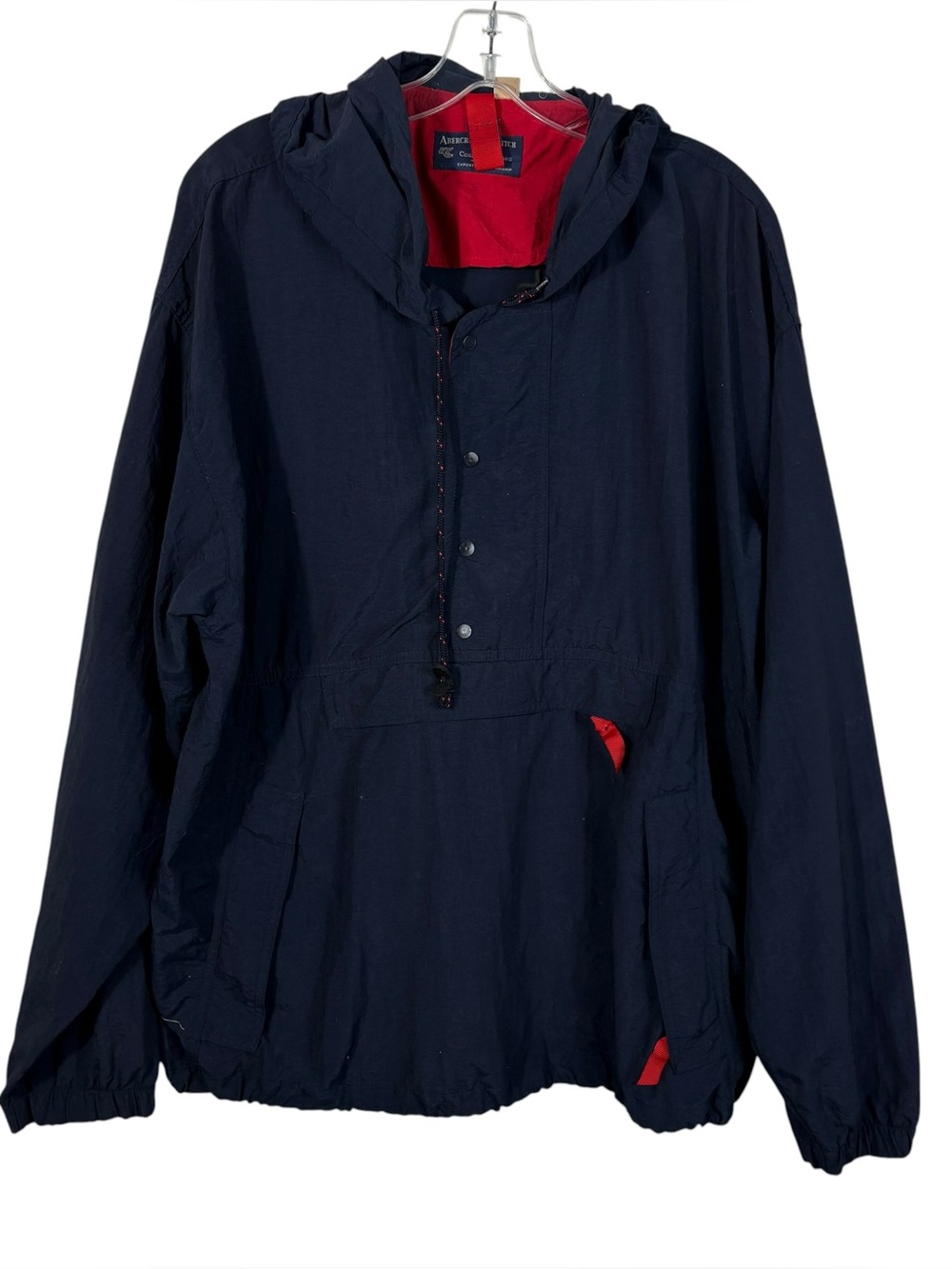 Vintage 90s Abercrombie & Fitch Country Clothes Navy Red Windbreaker Jacket M